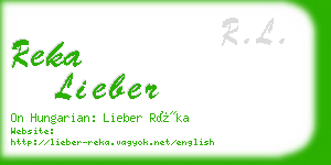 reka lieber business card